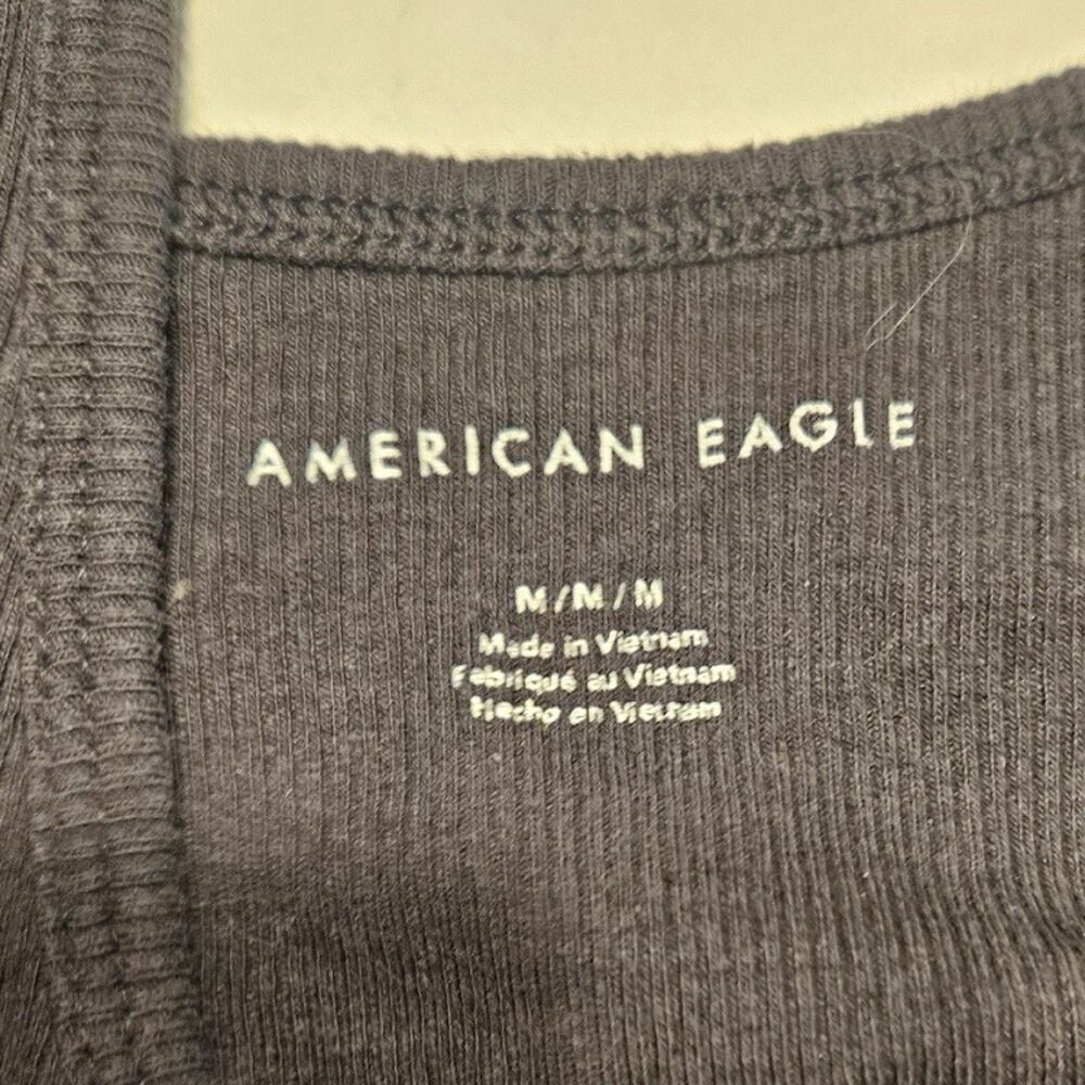 Americain Eagle cropped tank top, Black Sz Med. - Picture 3 of 7